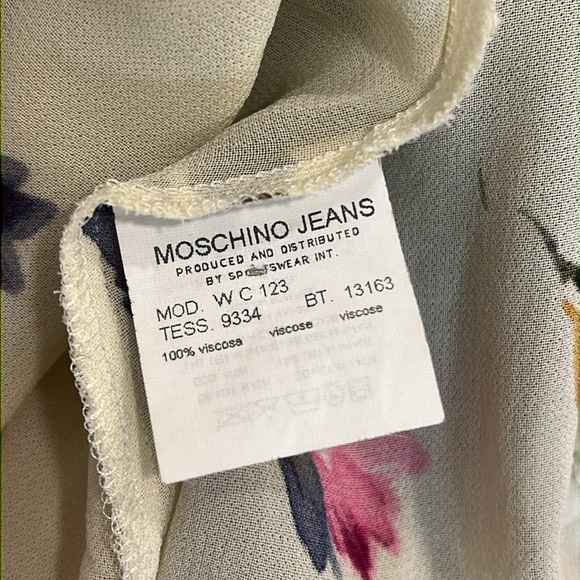 Moschino Jeans Sheer Floral Button Down Blouse Size 4US - Picture 11 of 11